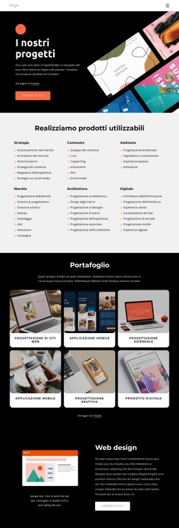 Il Nostro Portfolio Creativo - Modello Di Mockup Del Sito Web