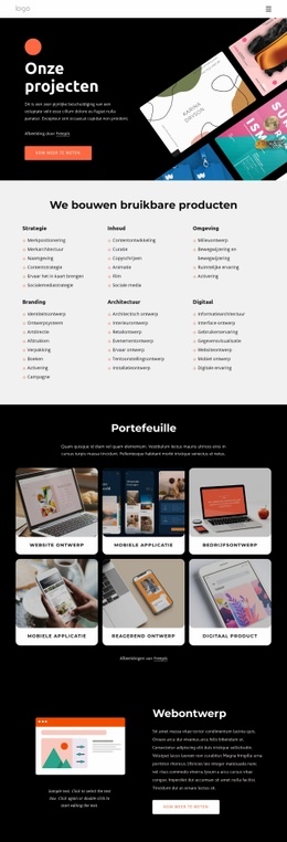 Ons Creatieve Portfolio - HTML5 Blanco Sjabloon