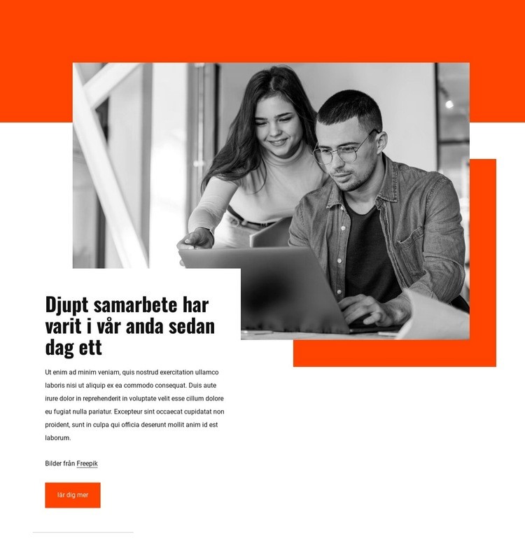 Djupt samarbete HTML-mall