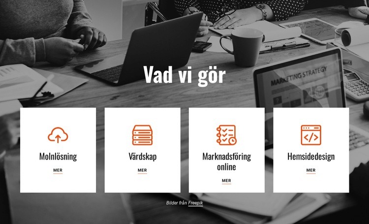 Webbdesign, marknadsföring, support och mer WordPress -tema