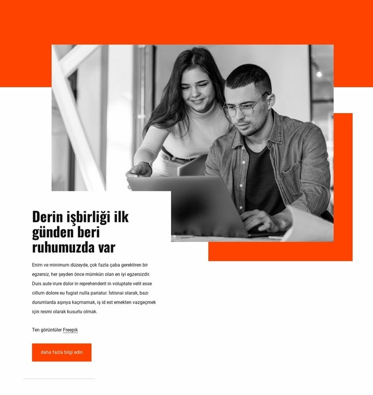 Derin işbirliği Web Sitesi Mockup'ı