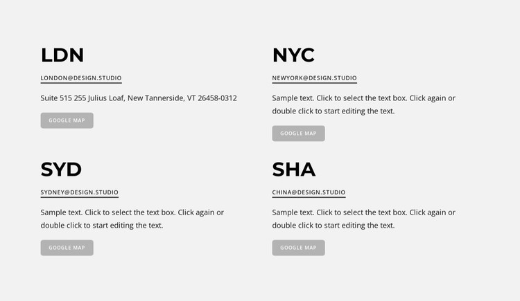 Design studio addresses CSS Template