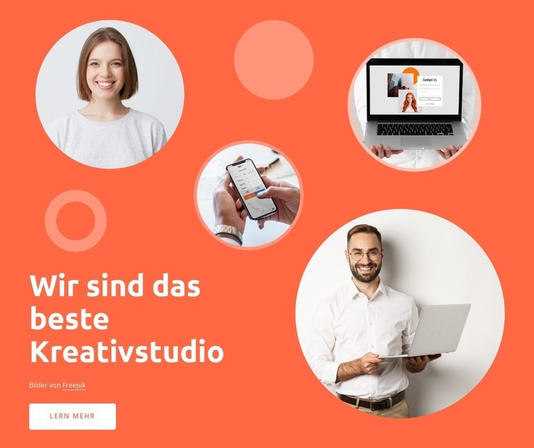 Seele unseres Designstudios Website Builder-Vorlagen