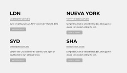 Plantilla Web Adaptable Para Direcciones De Los Estudios De Diseño