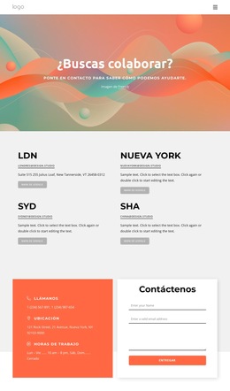 Póngase En Contacto Con Nuestro Estudio De Diseño Hoy - Plantilla De Diseño De Sitio Web