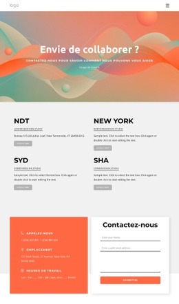 Modèle En Ligne Gratuit Pour Contactez Notre Studio De Design Dès Aujourd'Hui