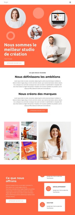 Fonctionnalité De Mise En Page De Thème Pour Innovations Créatives