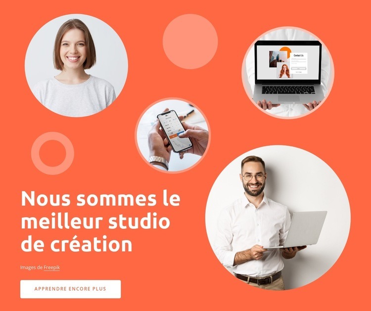 L'âme de notre studio de design Page de destination