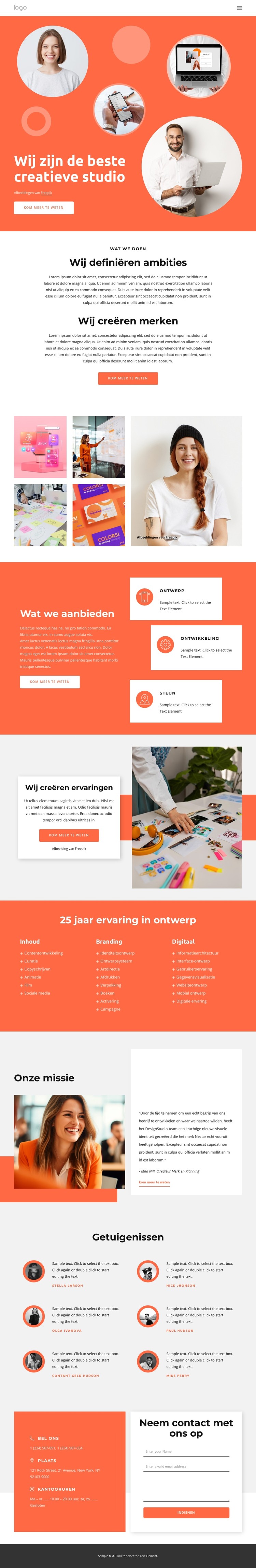 Creatieve innovaties CSS-sjabloon