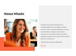 Nossa Missão, Valores, Pessoas - Modelo De Site