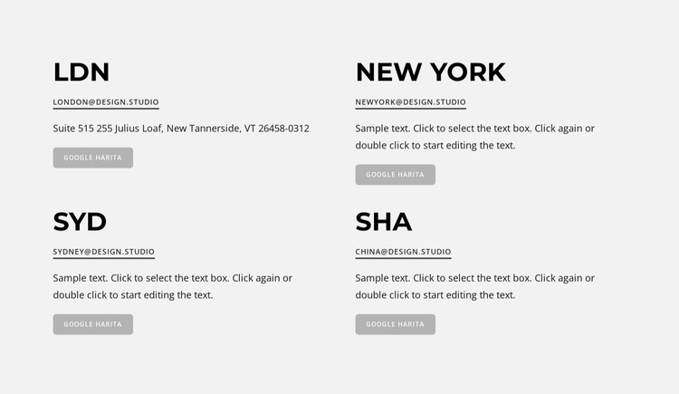 Tasarım stüdyosu adresleri CSS Şablonu