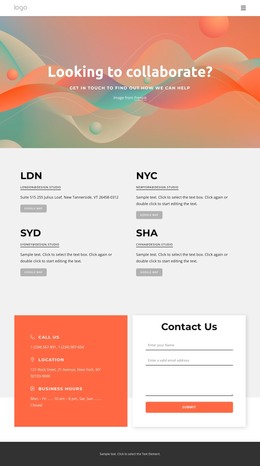 Design studio addresses - WordPress Theme by Nicepage