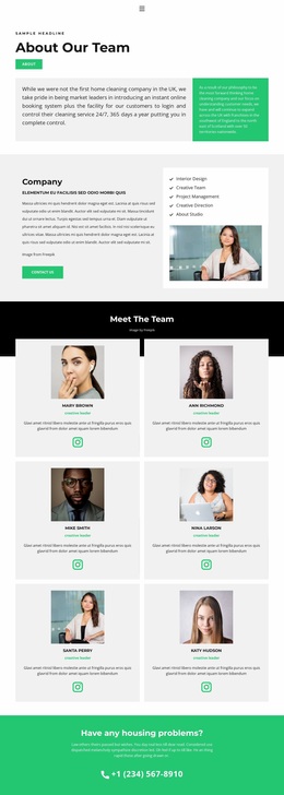 Meet The Best Team - Website Builder Template