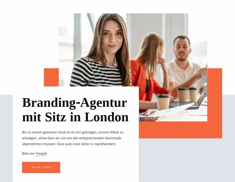 Branding-Agentur mit Sitz in London HTML Website Builder