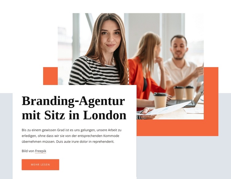 Branding-Agentur mit Sitz in London Website-Vorlage