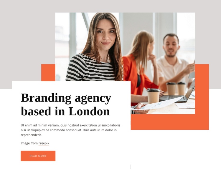Branding agency based in London One Page Template