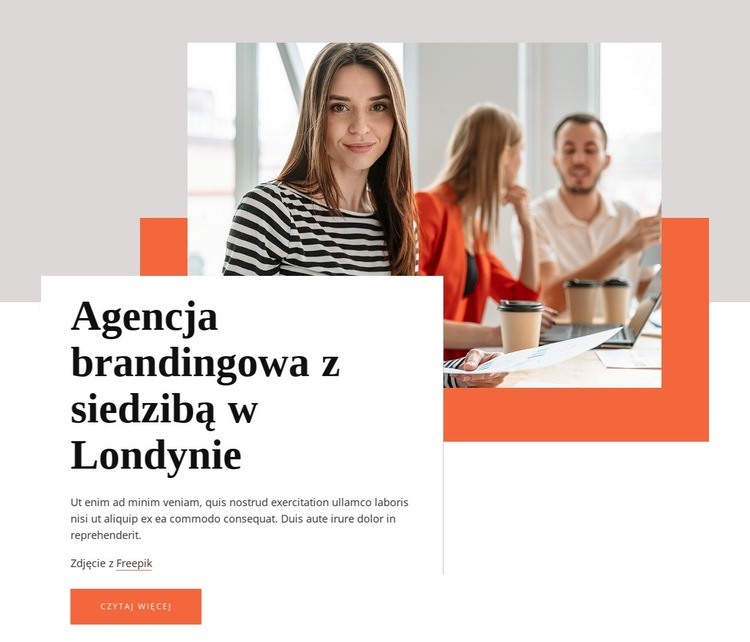 Agencja brandingowa z siedzibą w Londynie Szablon HTML5