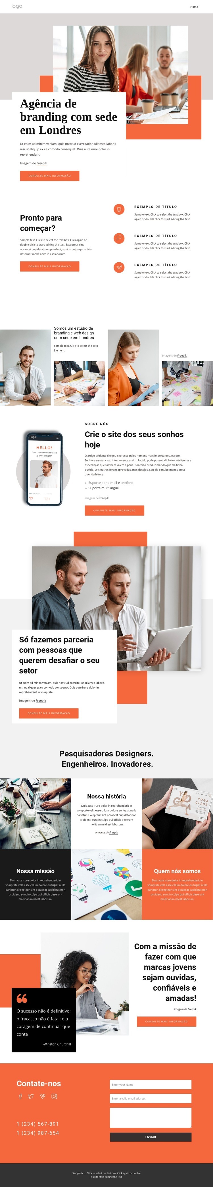 Pesquisa, estratégia e design em branding Modelos de construtor de sites