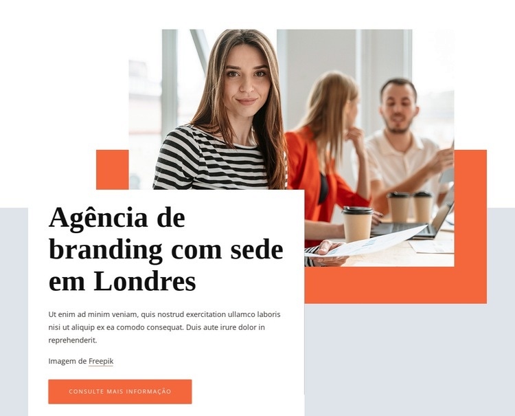 Agência de branding com sede em Londres Design do site