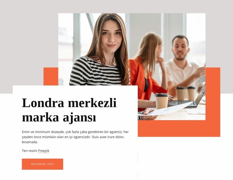 Londra merkezli marka ajansı Web Sitesi Mockup'ı