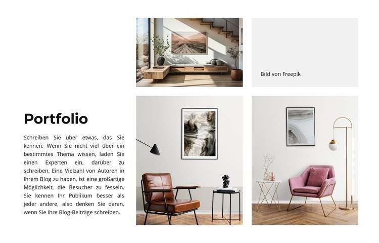 Perfektes Zuhause Website-Modell