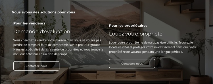 Propriétés vendues Modèle de site Web