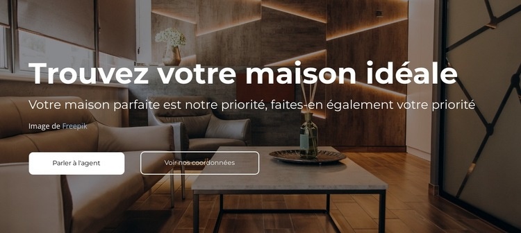 Nos agents immobiliers Page de destination