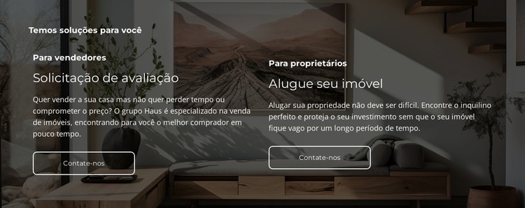 Propriedades Vendidas Design do site