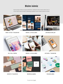 Web Sitesi Tasarımı Ve Uygulama Geliştirme Için HTML Web Sitesi