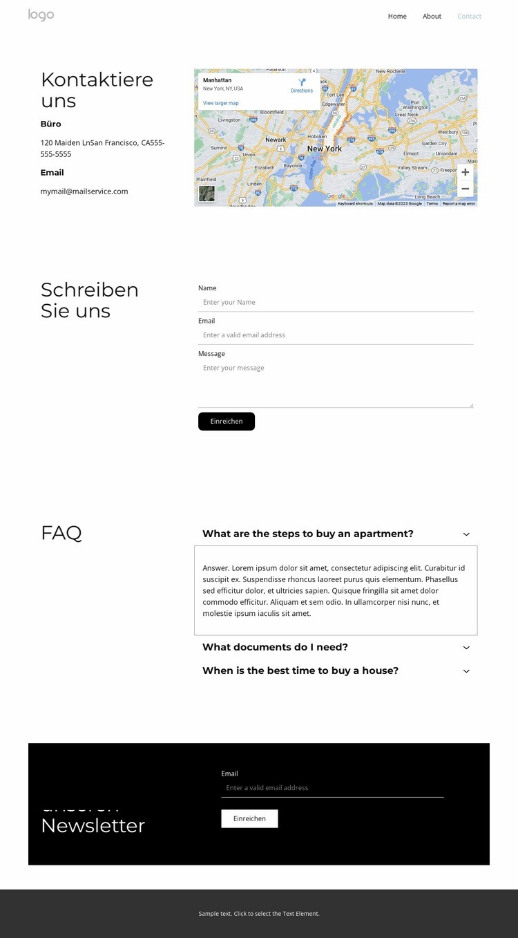 Was sind die Schritte zum Kauf? Website design