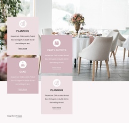 Planera Din Drömbröllopsdag - HTML Website Maker