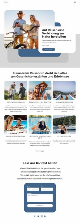 Romantische Urlaubspakete Eine Seitenvorlage