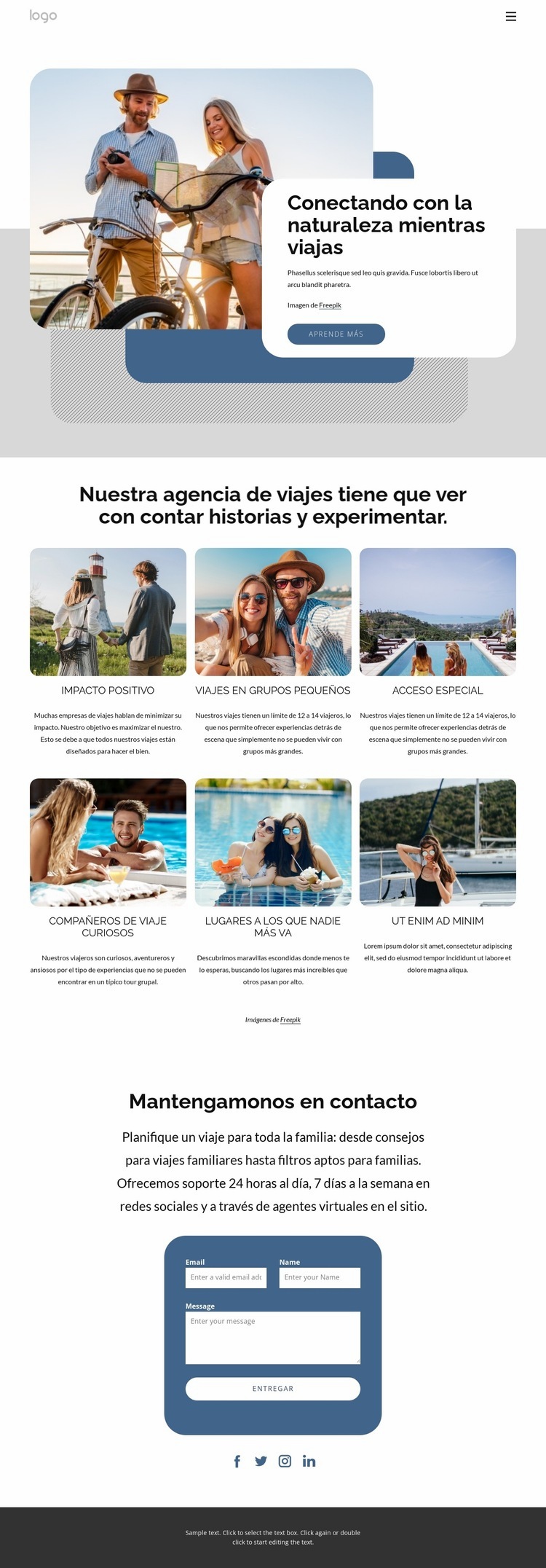 Paquetes de vacaciones románticos Maqueta de sitio web