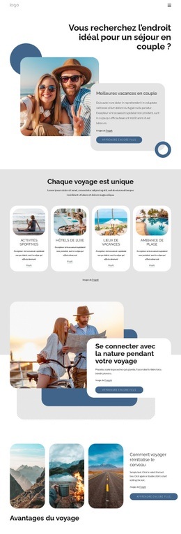 Conception De Site Web Pour Réservez Une Visite En Couple