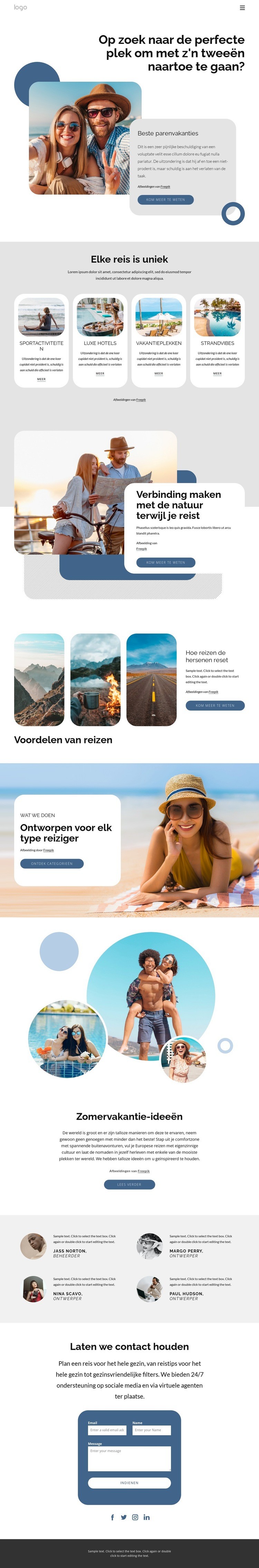 Boek een duotour Html Website Builder