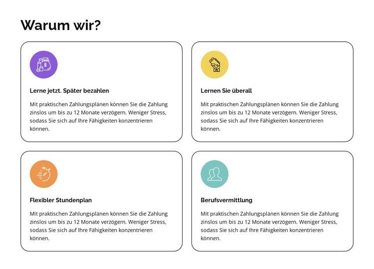 Wählen Sie Ihre Richtung Eine Seitenvorlage