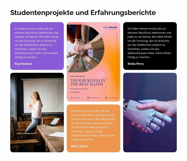 Einführung in Webdesign HTML Website Builder