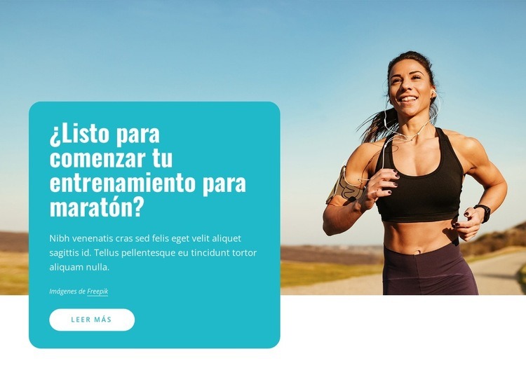 corredores de maratón Plantillas de creación de sitios web