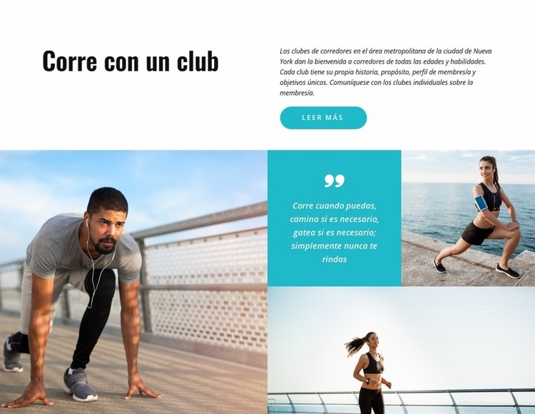 Grupos de running en Barcelona Plantillas de creación de sitios web