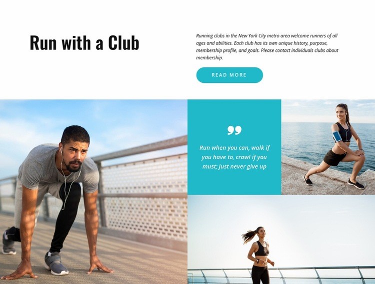 Running groups in Barcelona Homepage Design