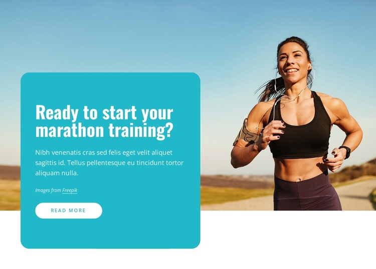 Marathon runners Joomla Page Builder