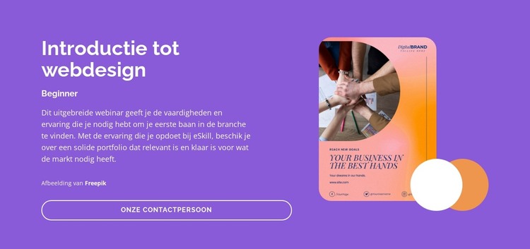 Wil dat jouw toekomst begint HTML-sjabloon