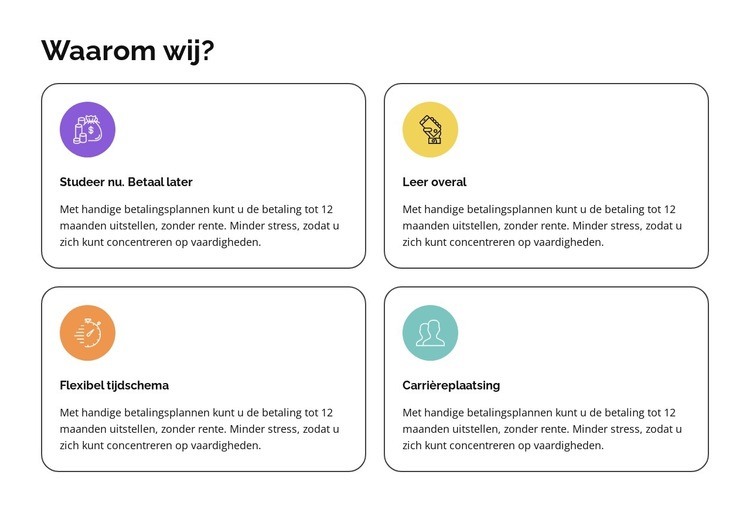 Kies jouw richting HTML5-sjabloon