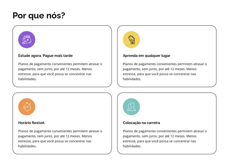 Escolha sua direção Construtor de sites HTML