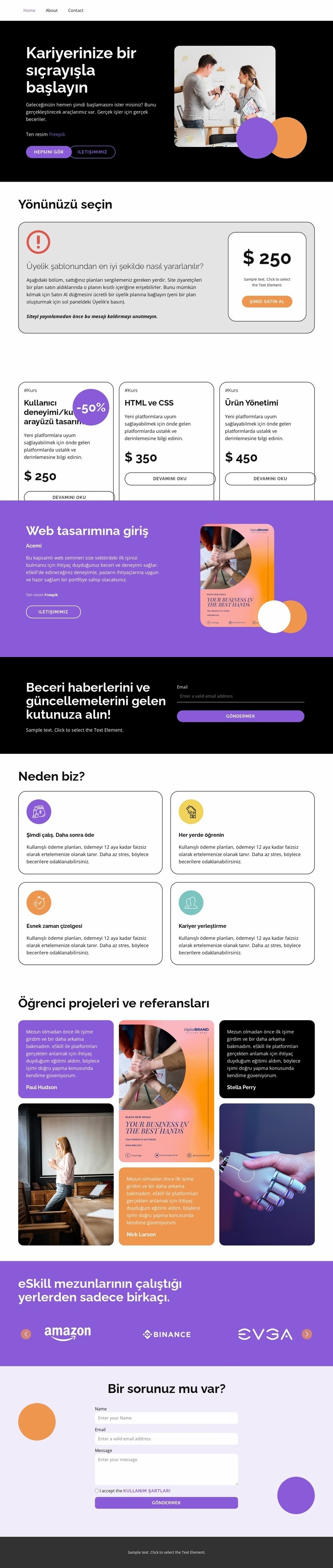 High-quality courses Web Sitesi Mockup'ı