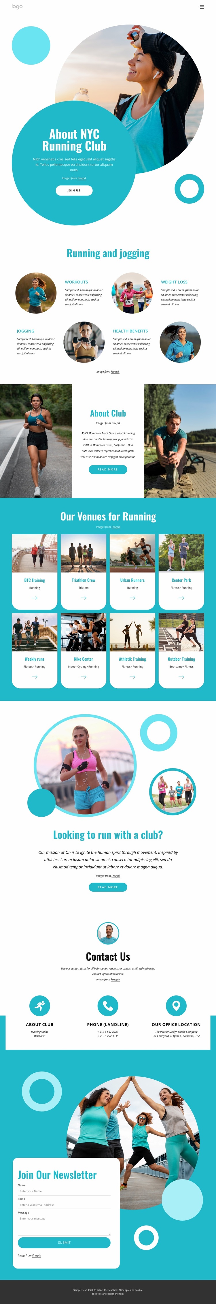 Local running programs Website Design