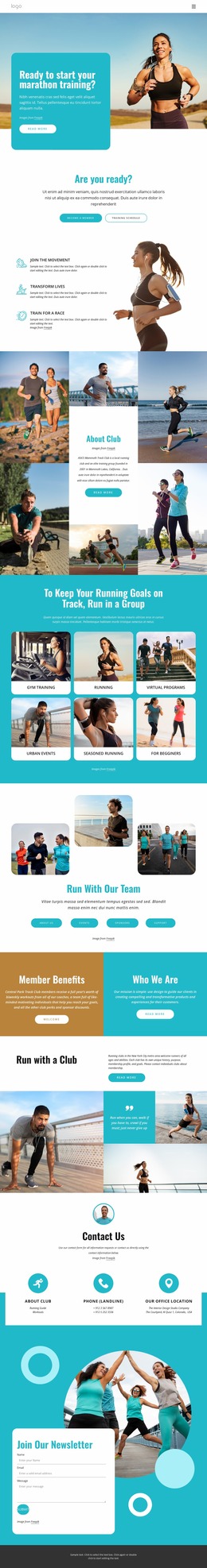 Half marathon training plans - Website Mockup by Nicepage