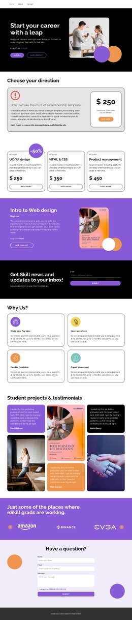 Flexible timetable - Wix Template Alternative by Nicepage