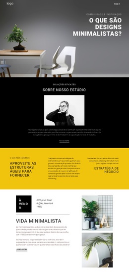 Criador De Sites Para Design De Interiores Minimalista