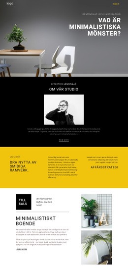 Minimalistisk Designerinredning – Bästa Gratis WordPress-Tema